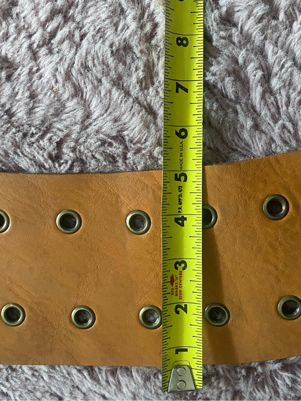 Designer leather wide belt by Moschino - Picture 7 of 8